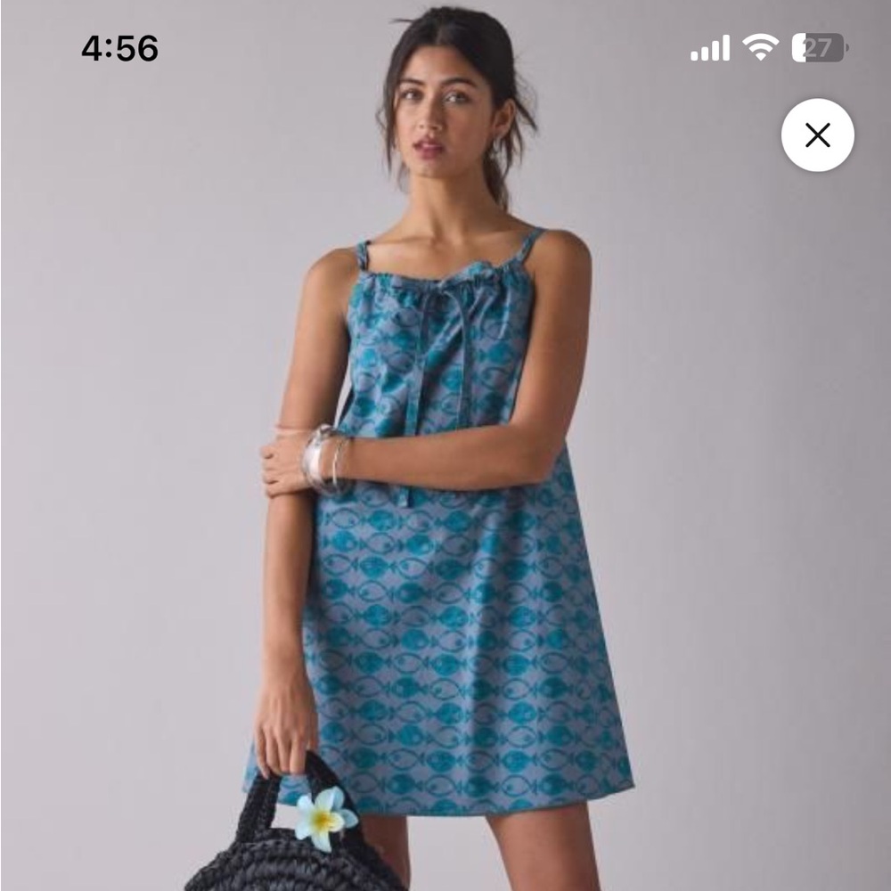 BDG Teal and Gray Patterned Garment